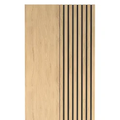 Radex Panneau décoratif à lamelles Python en mdf imitation chêne fond noir 275X60 cm- Panneau Décoratif En Bois|Panneau Bois, Osb, Mdf