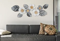 Mauro Ferretti Panneau décoratif 3D en métal multicolore cm 87,6x5,7x33,7- Panneau Tasseau Bois
