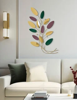 Mauro Ferretti Panneau décoratif en feuilles 3D cm 59x3,8x98,4- Panneau Tasseau Bois