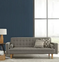 Foge Panneau décoratif fraisé Caiman bleu L.280x l.60cm Ep. 1,5cm- Panneau Décoratif En Bois