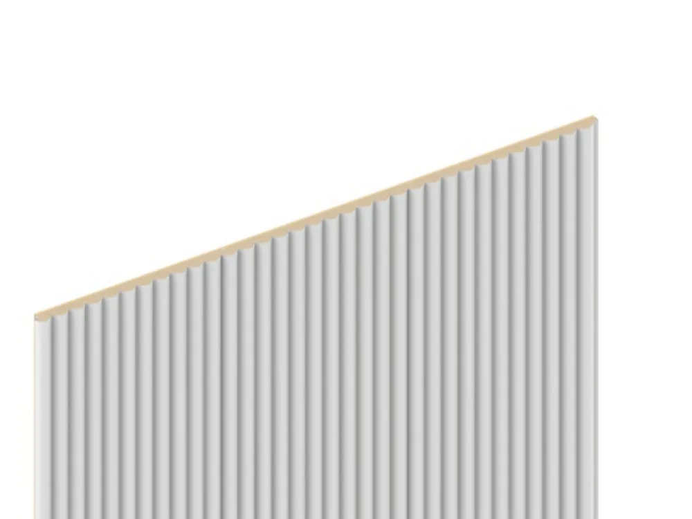 Foge Panneau décoratif fraisé Caiman blanc L.280x l.60cm Ep. 1,5cm- Panneau Décoratif En Bois