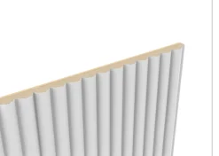Foge Panneau décoratif fraisé Caiman blanc L.280x l.60cm Ep. 1,5cm- Panneau Décoratif En Bois