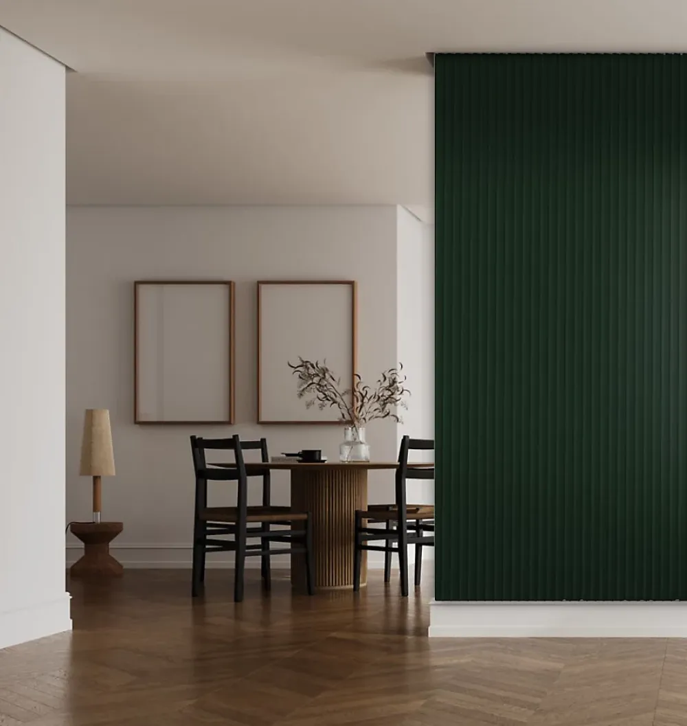 Foge Panneau décoratif fraisé Serval vert foncé L.280x l.60cm Ep. 1,5cm- Panneau Décoratif En Bois