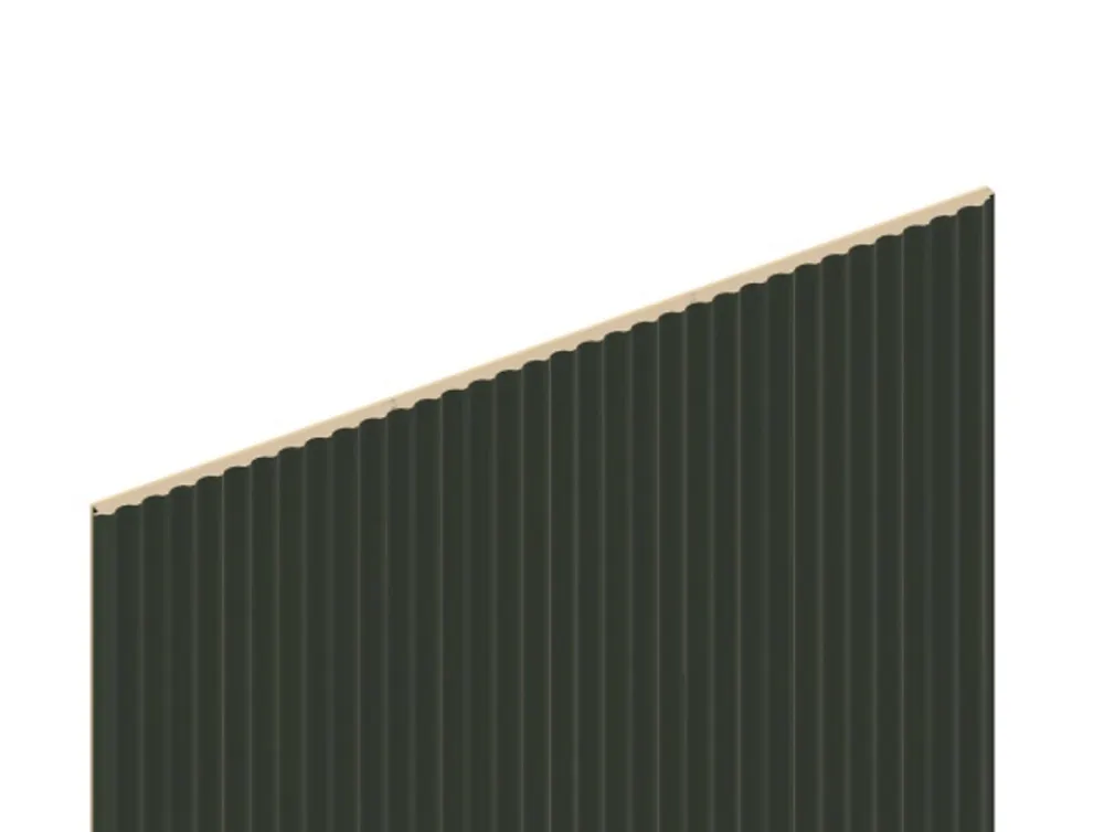 Foge Panneau décoratif fraisé Serval vert foncé L.280x l.60cm Ep. 1,5cm- Panneau Décoratif En Bois