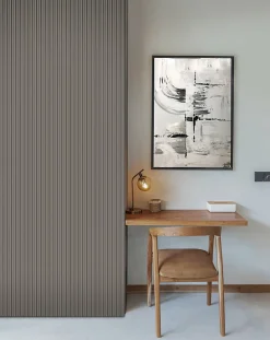 Foge Panneau décoratif fraisé Serval beige L.280x l.60cm Ep. 1,5cm- Panneau Décoratif En Bois