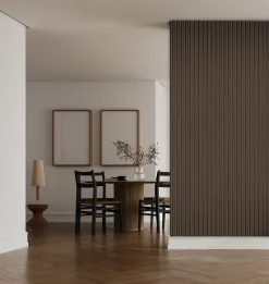 Foge Panneau décoratif fraisé Serval effet noyer L.280x l.60cm Ep. 1,5cm- Panneau Décoratif En Bois