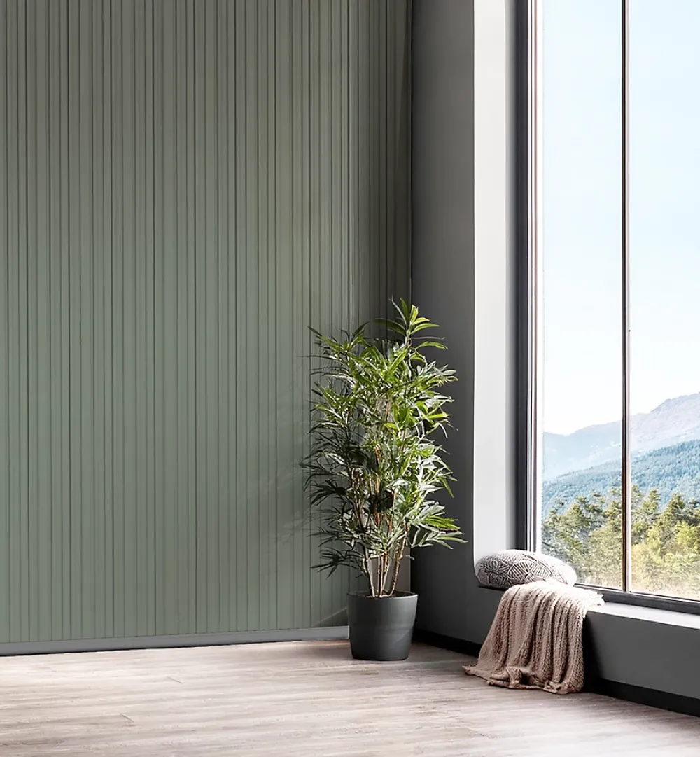Foge Panneau décoratif fraisé Wallaby vert olive L.280x l.60cm Ep. 1,5cm- Panneau Décoratif En Bois