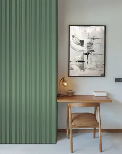 Foge Panneau décoratif fraisé Wallaby vert olive L.280x l.60cm Ep. 1,5cm- Panneau Décoratif En Bois