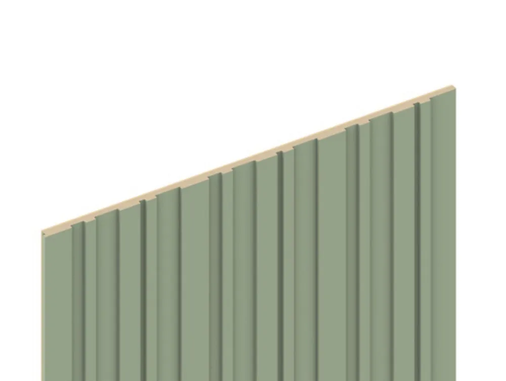 Foge Panneau décoratif fraisé Wallaby vert olive L.280x l.60cm Ep. 1,5cm- Panneau Décoratif En Bois