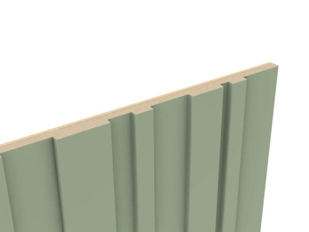 Foge Panneau décoratif fraisé Wallaby vert olive L.280x l.60cm Ep. 1,5cm- Panneau Décoratif En Bois