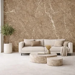 Divina Home Panneau Mural Décoratif<Panneau décoratif grès cérame effet marbre, lot de 6, PVC 4,3m², finition UV, 120x60 cm, beige