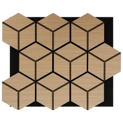 Atmosphera Créateur D'Intérieur Panneau Tasseau Bois<Panneau décoratif mural Clint beige 56x69cm - Atmosphera