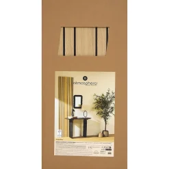 Atmosphera Créateur D'Intérieur Panneau décoratif mural Colva beige fond noir 120x60cm - Atmosphera- Panneau Tasseau Bois