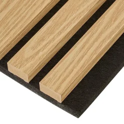 Atmosphera Créateur D'Intérieur Panneau décoratif mural Colva beige fond noir 120x60cm - Atmosphera- Panneau Tasseau Bois