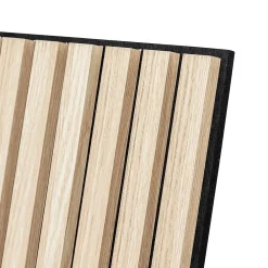 Atmosphera Créateur D'Intérieur Panneau décoratif mural Colva beige fond noir 60x60cm - Atmosphera- Panneau Tasseau Bois