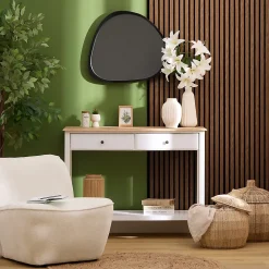 Atmosphera Créateur D'Intérieur Panneau décoratif mural Colva bois foncé 240x60cm - Atmosphera- Panneau Tasseau Bois