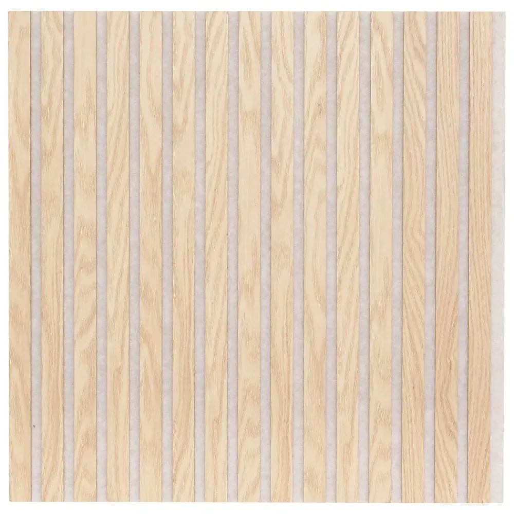 Atmosphera Créateur D'Intérieur Panneau décoratif mural Colva beige fond gris 60x60cm - Atmosphera- Panneau Tasseau Bois