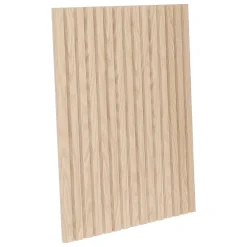 Atmosphera Créateur D'Intérieur Panneau décoratif mural Colva beige fond gris 60x60cm - Atmosphera- Panneau Tasseau Bois