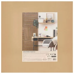 Atmosphera Créateur D'Intérieur Panneau décoratif mural Colva bois foncé 60x60cm - Atmosphera- Panneau Tasseau Bois