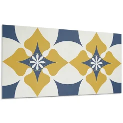 Wallfluent Panneau Décoratif Mural 100x50 cm Motif Mandala Floral 1 pièce- Lambris Mural
