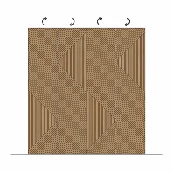 Foge Panneau décoratif Odin en MDF(m) décor chêne Saragosse L. 260 x l. 60 cm, ép. 8 mm- Panneau Bois, Osb, Mdf