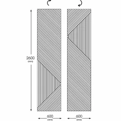 Foge Panneau décoratif Odin en MDF(m) décor chêne Saragosse L. 260 x l. 60 cm, ép. 8 mm- Panneau Bois, Osb, Mdf