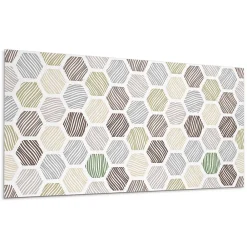 Wallfluent Panneau Décoratif 100x50 cm Géométrie Dans Les Carrés 1 pièce- Lambris Mural