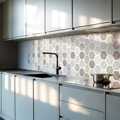 Wallfluent Panneau Décoratif 100x50 cm Géométrie Dans Les Carrés 1 pièce- Lambris Mural