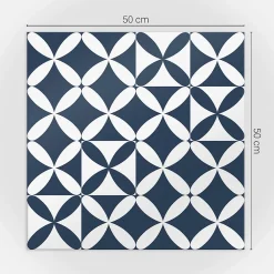 Wallfluent Panneau Décoratif 50x50 cm Motif Floral Géométrique 4 pièces- Lambris Mural