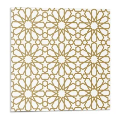 Wallfluent Panneau Décoratif 50x50 cm Motif Géométrique Avec Des Étoiles 4 pièces- Lambris Mural