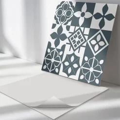 Wallfluent Panneau Décoratif 50x50 cm Motifs Géométriques En Carreaux 4 pièces- Lambris Mural