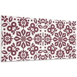 Wallfluent Panneau Décoratif 100x50 cm Motif Végétal Avec Ornements 1 pièce- Lambris Mural