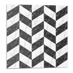 Wallfluent Lambris Mural<Panneau Décoratif 50x50 cm Motif À Chevrons En Marbre 4 pièces