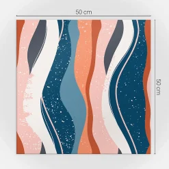 Wallfluent Lambris Mural<Panneau Décoratif 50x50 cm Vagues Aux Motifs Abstraits 4 pièces