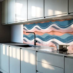 Wallfluent Lambris Mural<Panneau Décoratif 50x50 cm Vagues Aux Motifs Abstraits 4 pièces