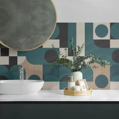 Wallfluent Lambris Mural<Panneau Décoratif 120x60 cm Géométrie De L'étoile Et Du Rectangle 1 pièce