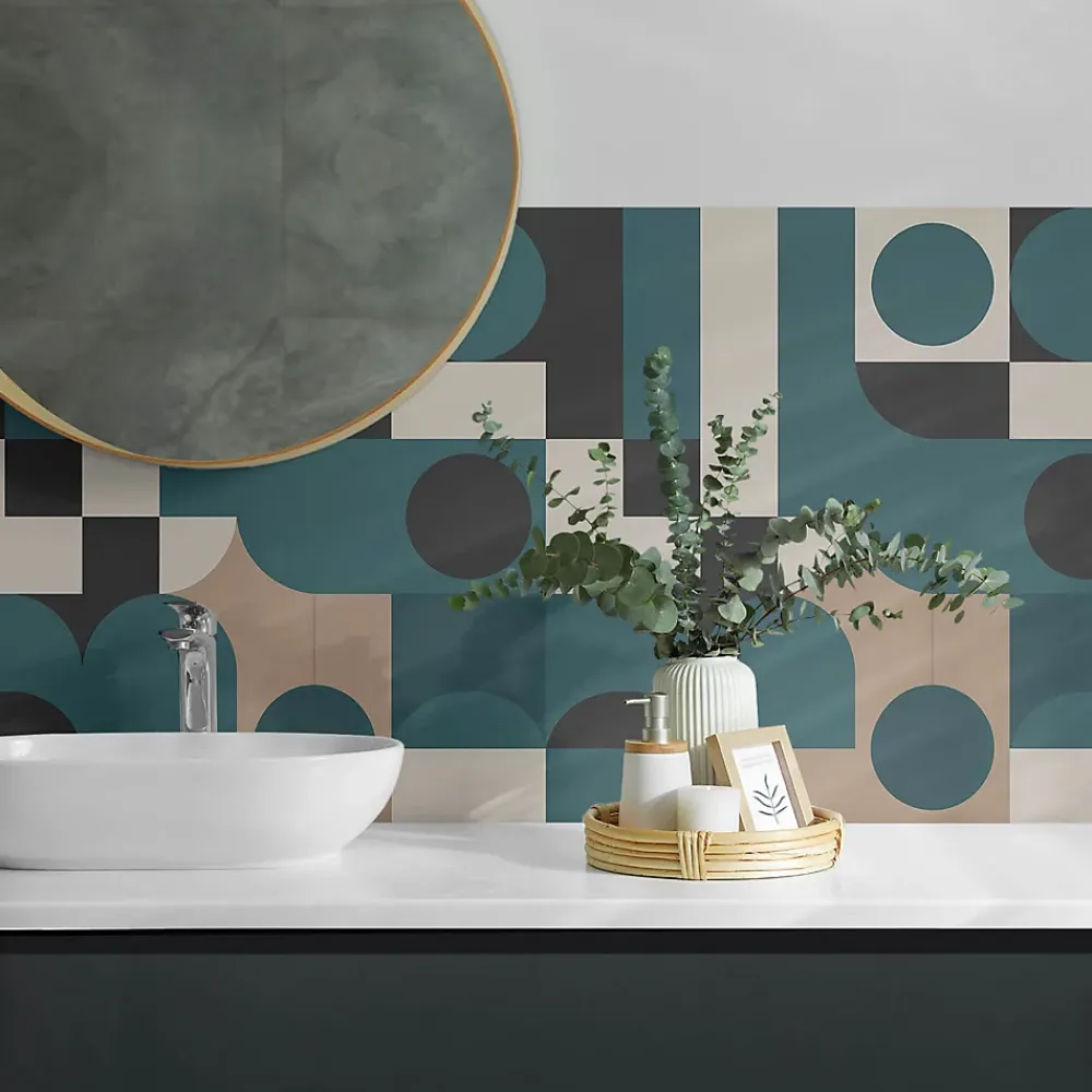 Wallfluent Lambris Mural<Panneau Décoratif 120x60 cm Géométrie De L'étoile Et Du Rectangle 1 pièce