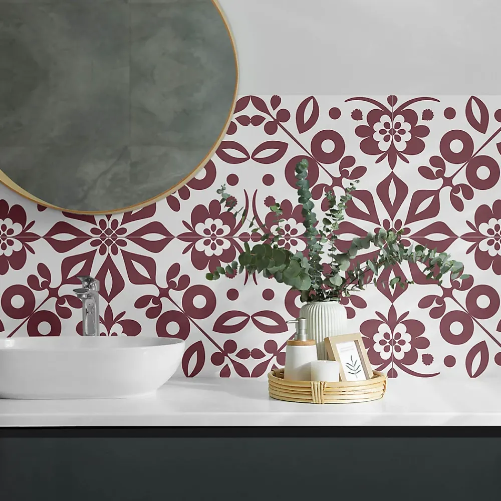 Wallfluent Lambris Mural<Panneau Décoratif 120x60 cm Motif Végétal Avec Ornements 1 pièce