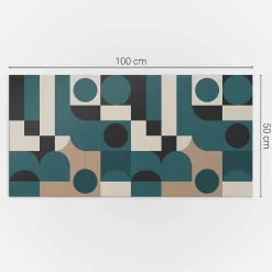 Wallfluent Panneau Décoratif 100x50 cm Géométrie De L'étoile Et Du Rectangle 1 pièce- Lambris Mural