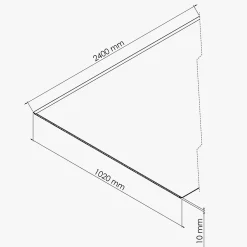 Mon Marché Déco Panneau Mural De Salle De Bains<Panneau Douche PVC Béton - L. 240 x l. 100 x ép. 1 cm