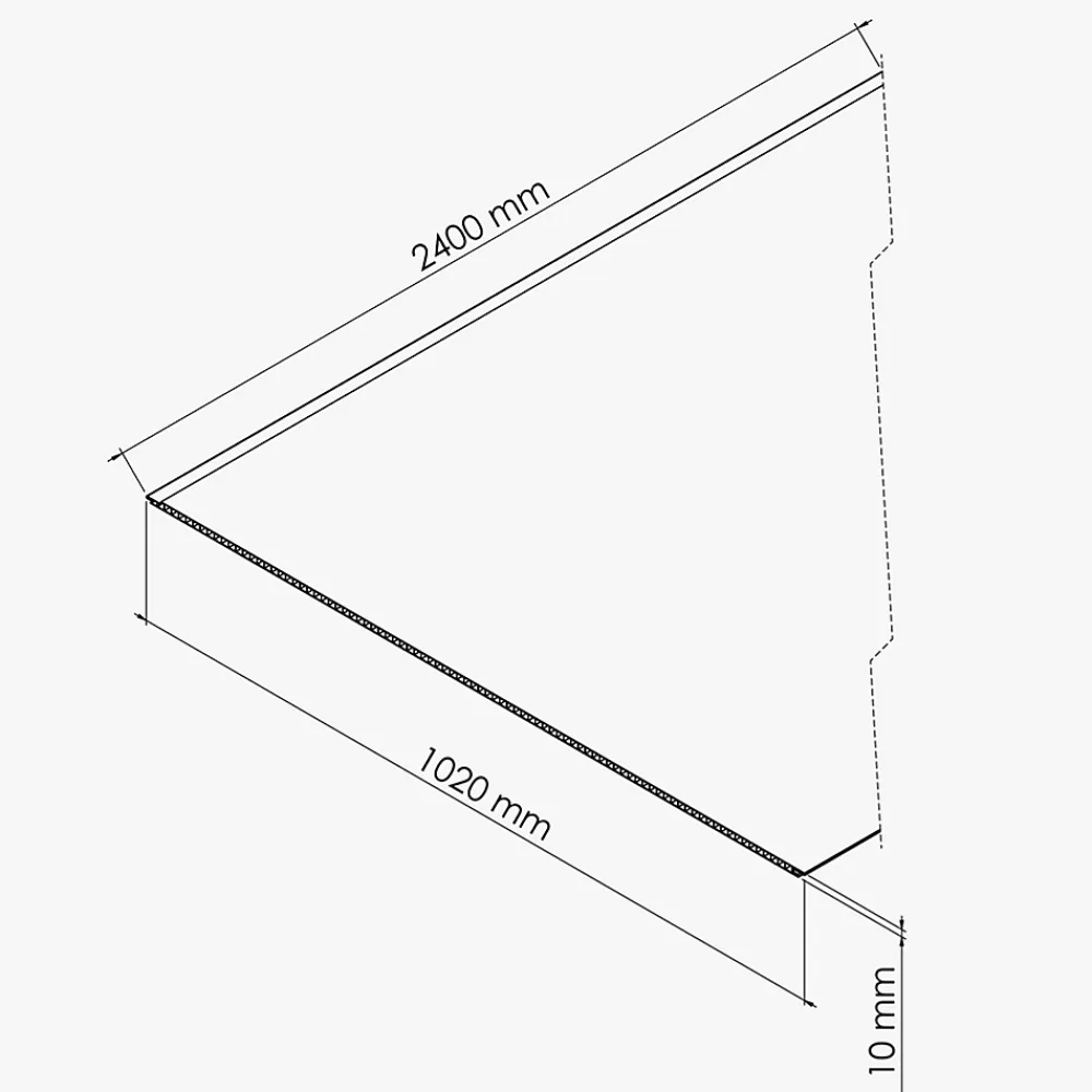 Mon Marché Déco Panneau Mural De Salle De Bains<Panneau Douche PVC Minéral - L. 240 x l. 100 x ép. 1 cm