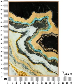 Mauro Ferretti Panneau Tasseau Bois<Panneau en verre abstrait avec cadre multicolore cm 80x3,5x120