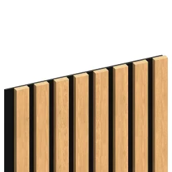 Panneau Tasseau Bois<Panneau HDF noir avec lamelles 40 x 280 cm