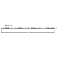 Panneau Tasseau Bois<Panneau HDF noir avec lamelles 40 x 280 cm