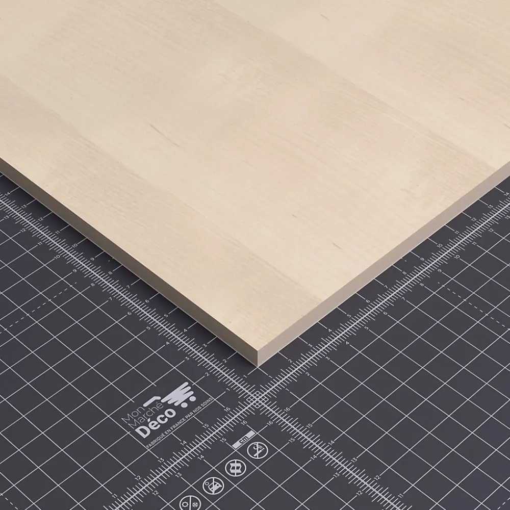 Mon Marché Déco Panneau Bois, Osb, Mdf<Panneau MDF Plaqué - Érable - 60 x 120 cm