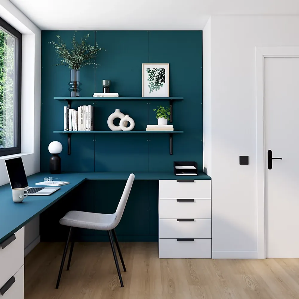 Panneau mélaminé Ninna prédécoupé bleau abysse 280X60X2.2cm- Panneau Décoratif En Bois|Panneau Bois, Osb, Mdf