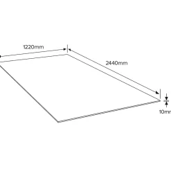 Panneau Bois, Osb, Mdf<Panneau mousse légère forex - 244 x 122 cm, ép.10 mm (vendu au panneau)