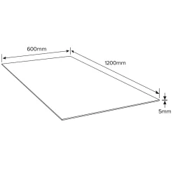 Panneau mousse légère forex - 120 x 60 cm, ép.5 mm (vendu au panneau)- Panneau Bois, Osb, Mdf