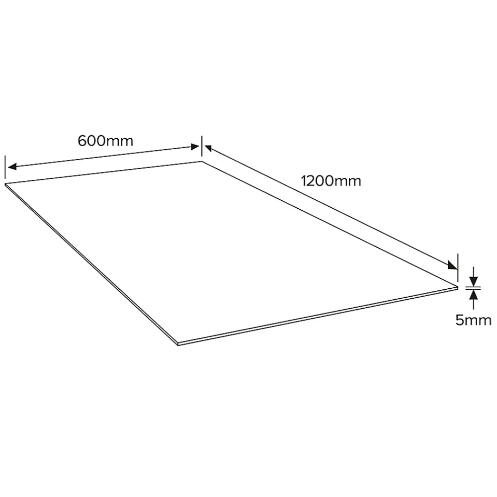 Panneau mousse légère forex - 120 x 60 cm, ép.5 mm (vendu au panneau)- Panneau Bois, Osb, Mdf