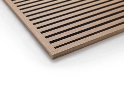 Quiet Wall Panneau Mural Acoustique en Bois - 240x60,5x2,2 cm - Chêne Clair - A Lattes - Panneau Tasseau de Bois Naturel- Panneau Tasseau Bois